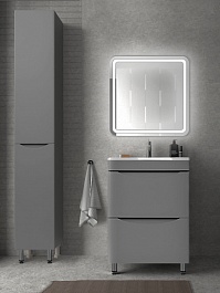 Style Line Мебель для ванной Бергамо Мини 70 серая Люкс антискрейтч Plus – фотография-14